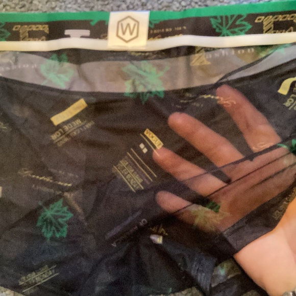Black sheer trunks , fits like medium, front coverage. - Picture 3 of 6